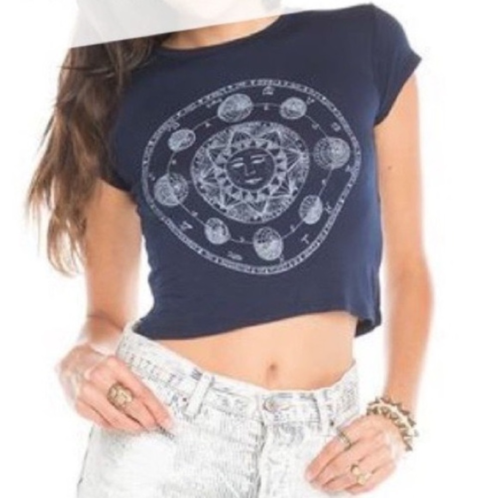Vintage Brandy Melville Zodiac Cropped Top